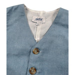 Aletta Gilet tinta unita Azzurro per Neonato M220421 AZZURRO ALETTA 