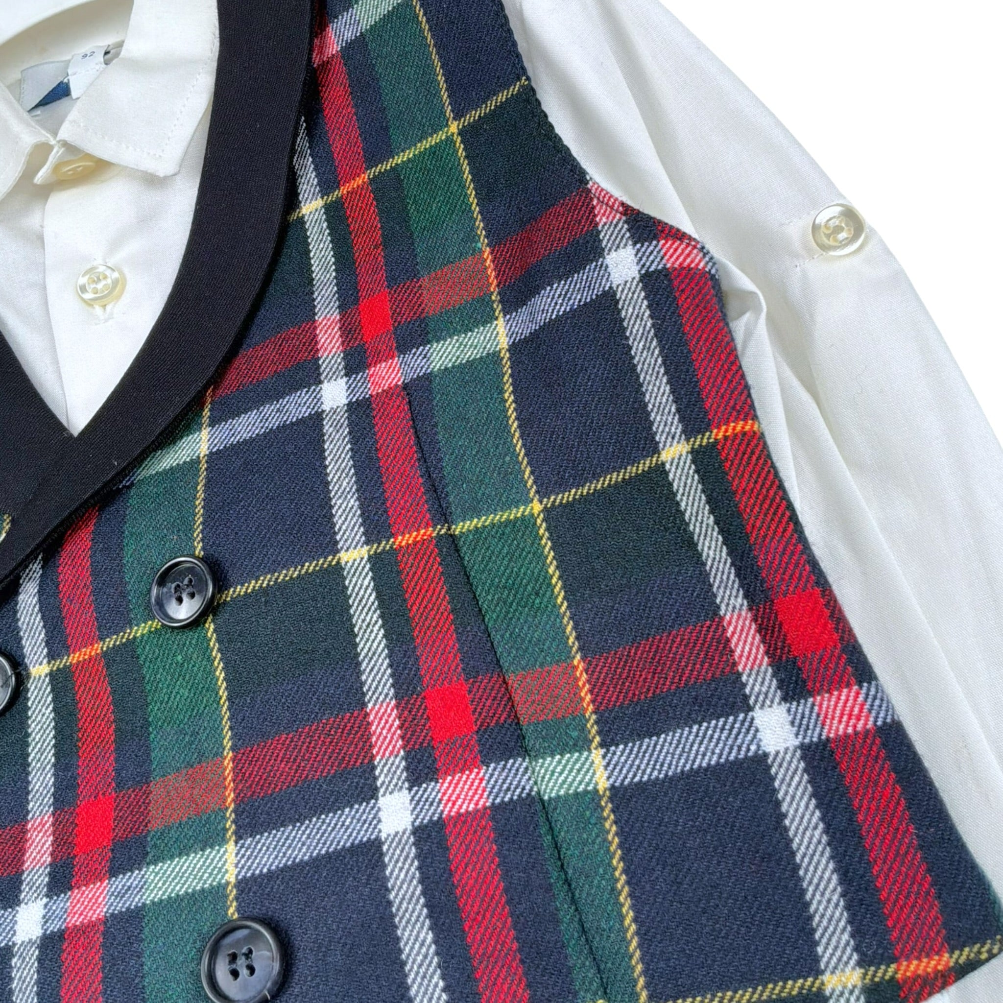 Aletta Completo 2 Pezzi Gilet-Camicia per Neonato M220422 BIANCO ALETTA 