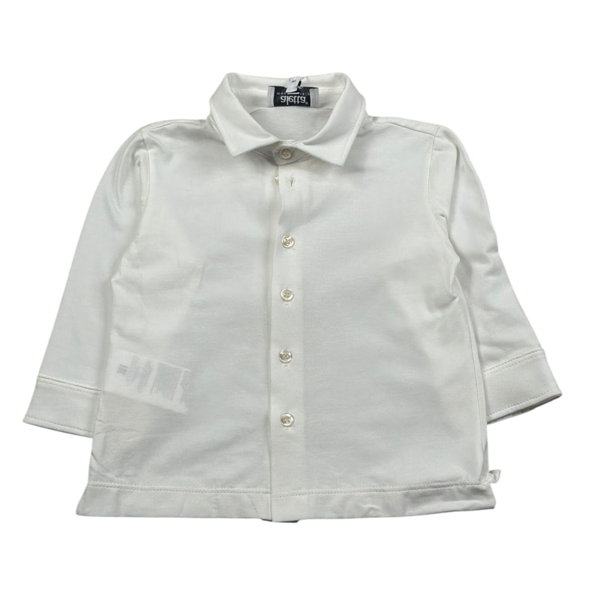 Aletta Camicia Manica Lunga tinta unita Bianco per Neonato M220431 BIANCO ALETTA 