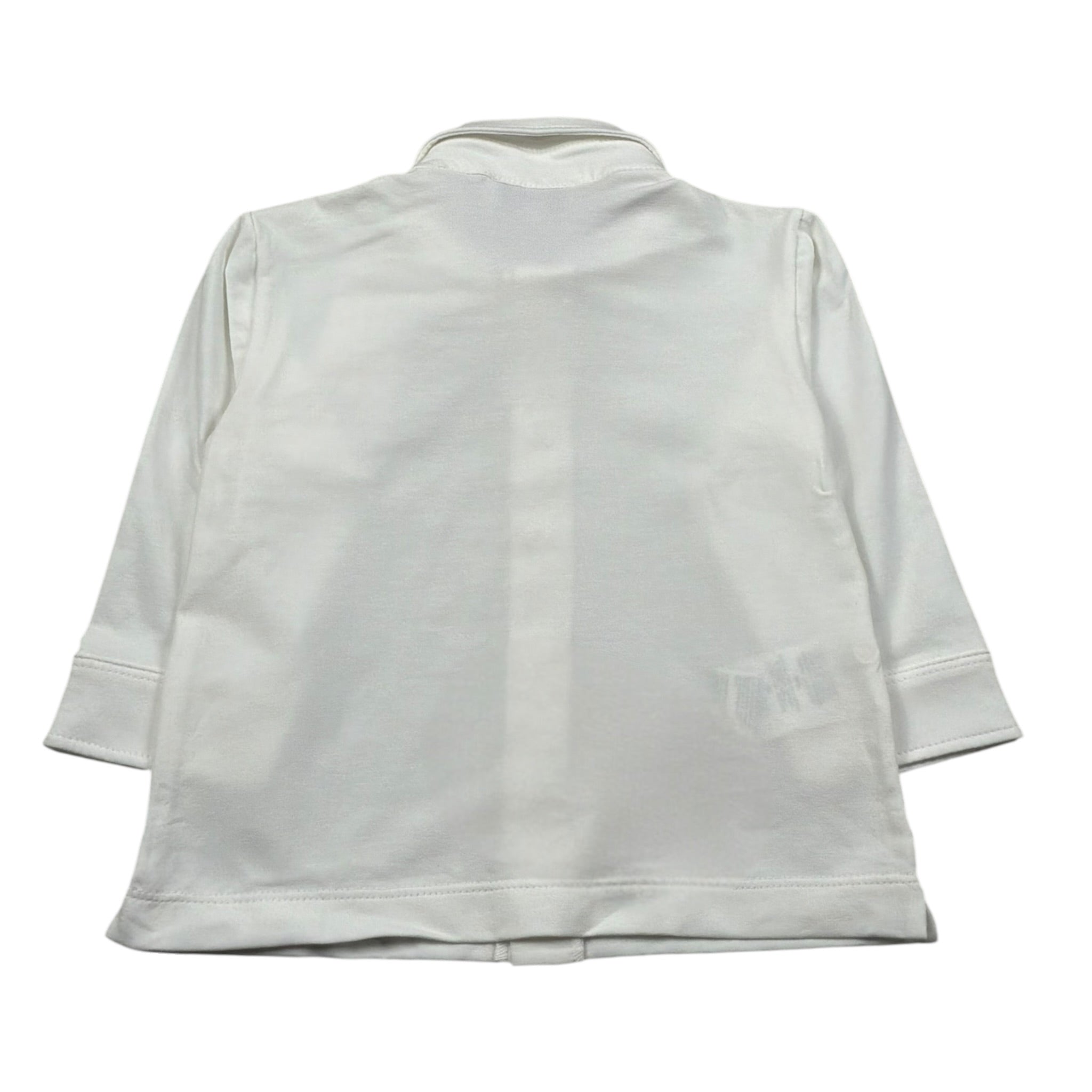 Aletta Camicia Manica Lunga tinta unita Bianco per Neonato M220431 BIANCO ALETTA 