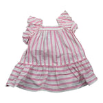 Aletta Abito Giromanica Fantasia A Righe Bianco/Rosa per Neonata R22607 BIANCO/ROSA ALETTA 
