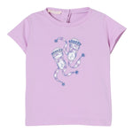 Alice Pi T-Shirt Girocollo Tinta Unita con Logo per Neonata HA5063X LILLA ALICE PI 