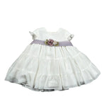 Amaya Abito Mezza Manica tinta unita con Tulle Bianco per Neonata 532215 BIANCO AMAYA 