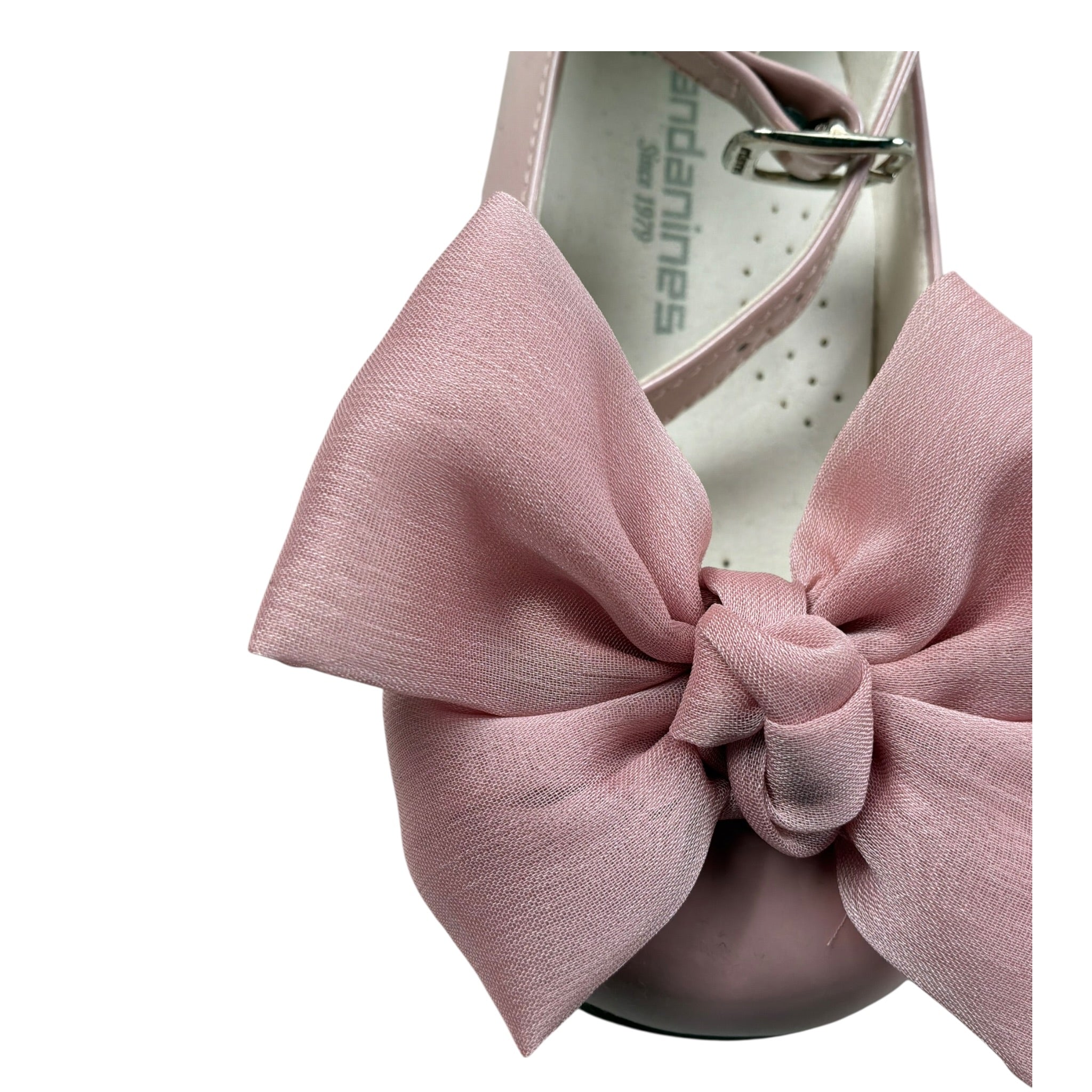 Andanines Ballerine Tinta Unita con Fiocco E Chiusura Fibia per Neonata 191918 ROSA ANDANINES 
