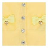 Angel'S Face Cardigan Tinta Unita con Fiocchi per Bambina NICOLETTE GIALLO ANGEL'S FACE 