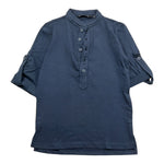 Antony Morato Polo Tinta Unita Collo Coreano per Bambino MKKL00249 BLU ANTONY MORATO 