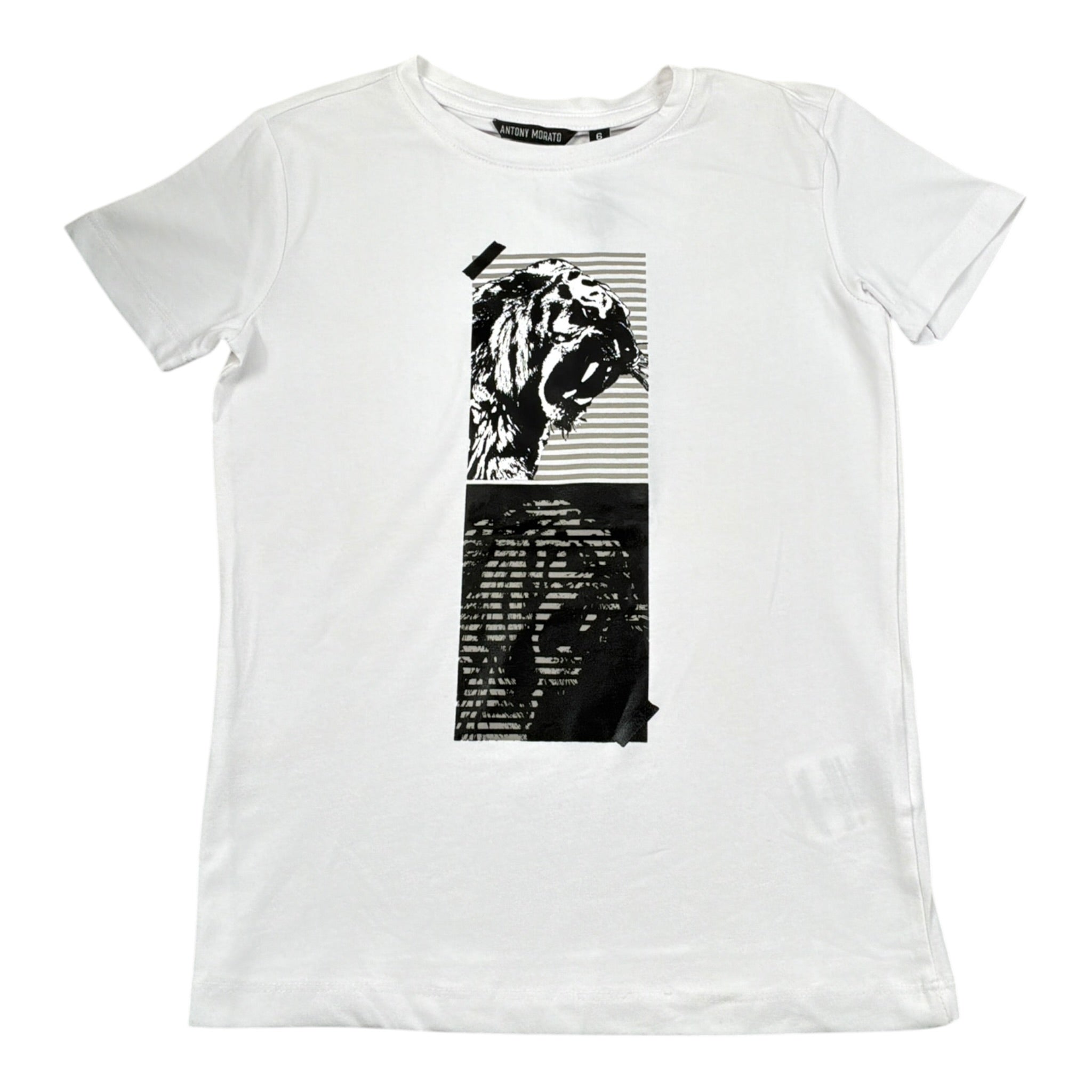 Antony Morato T-Shirt tinta unita con Stampa Bianco per Bambino MKKS00532 BIANCO ANTONY MORATO 