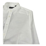 Antony Morato Camicia Manica Lunga Tinta Unita Collo Coreano per Bambino MKKSL00299 BIANCO ANTONY MORATO 