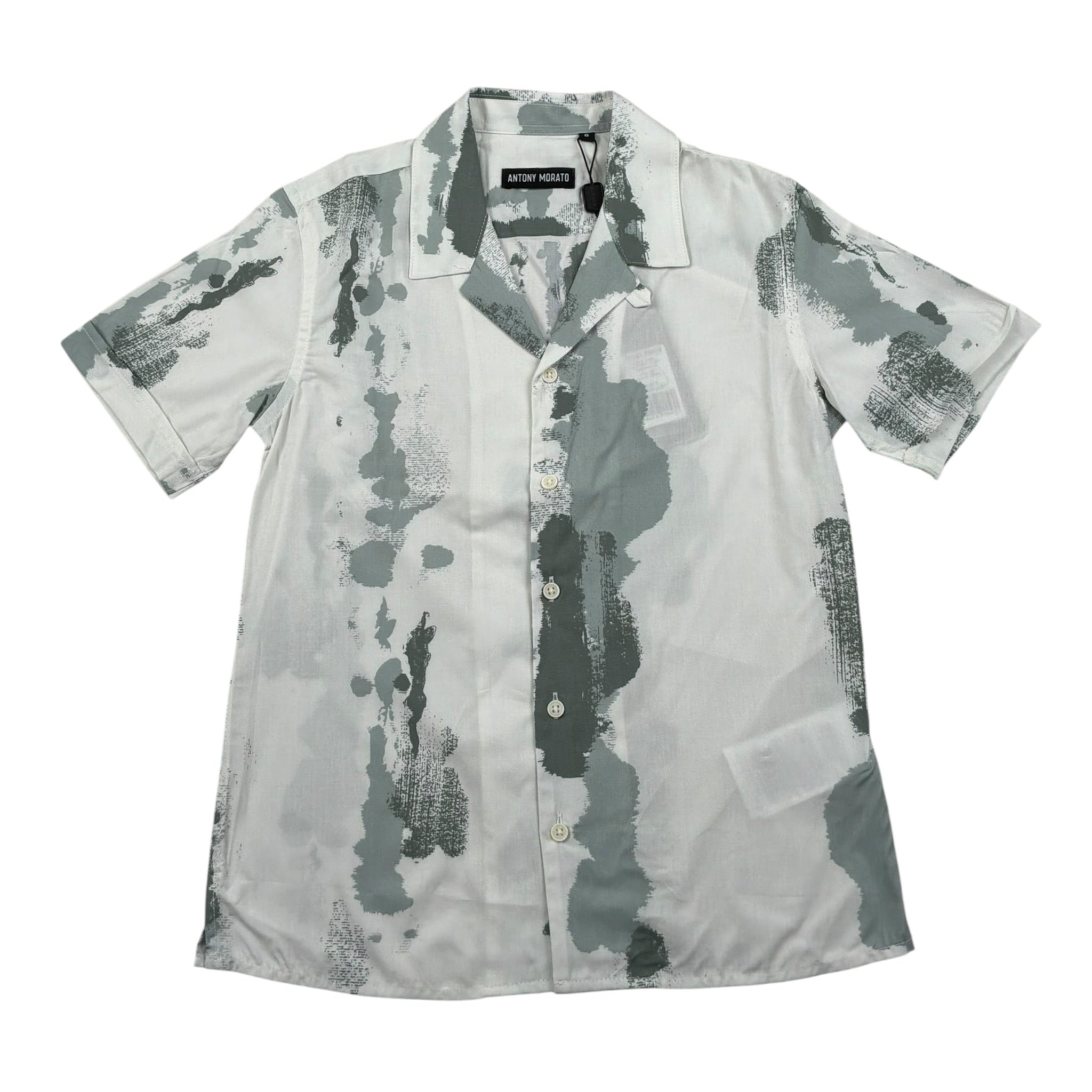 Antony Morato Camicia Mezza Manica Tinta Unita con Stampe per Bambino MKSS0007 PANNA ANTONY MORATO 