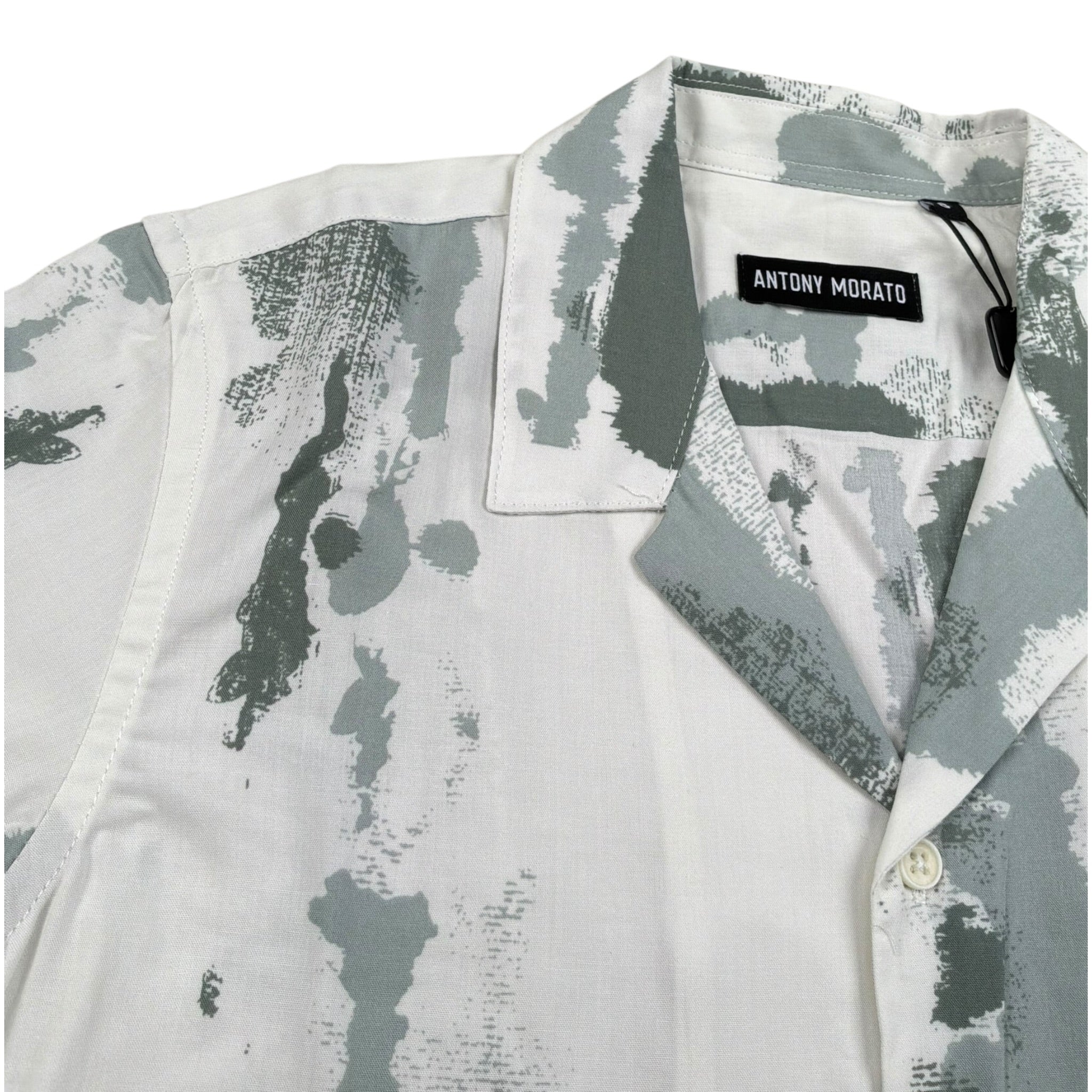 Antony Morato Camicia Mezza Manica Tinta Unita con Stampe per Bambino MKSS0007 PANNA ANTONY MORATO 