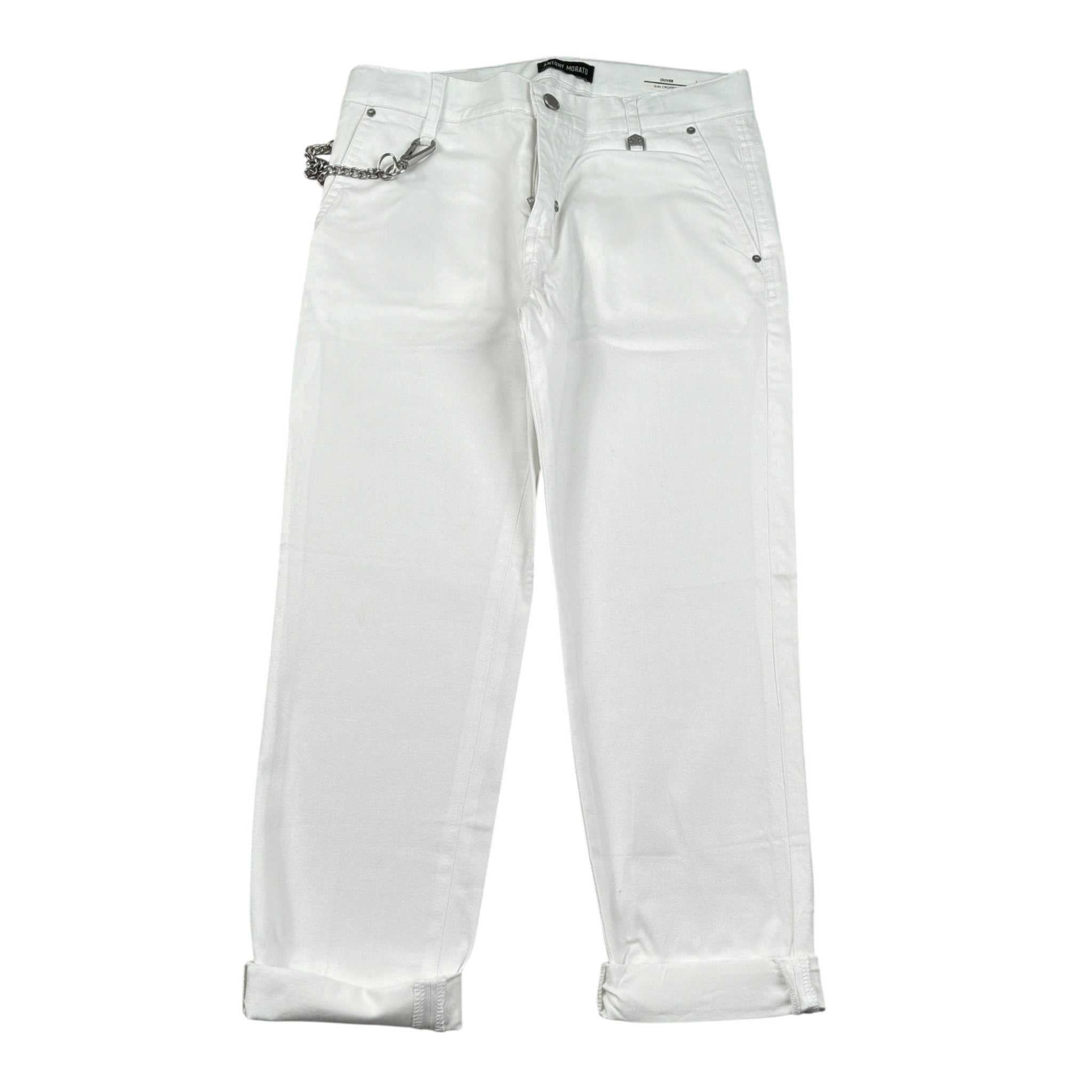 Antony Morato Pantalone tinta unita con Girovita Regolabile Bianco per Bambino MKTR00228X BIANCO ANTONY MORATO 