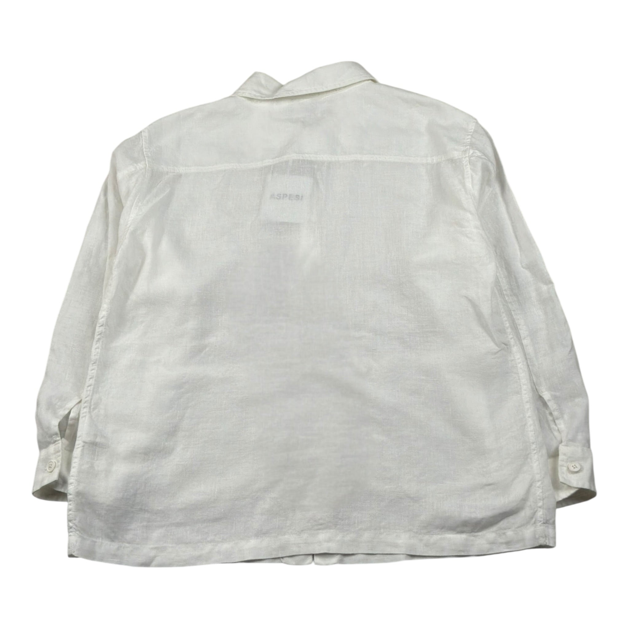 Aspesi Camicia Manica Lunga Tinta Unita per Bambino S24002GCL600 PANNA ASPESI 