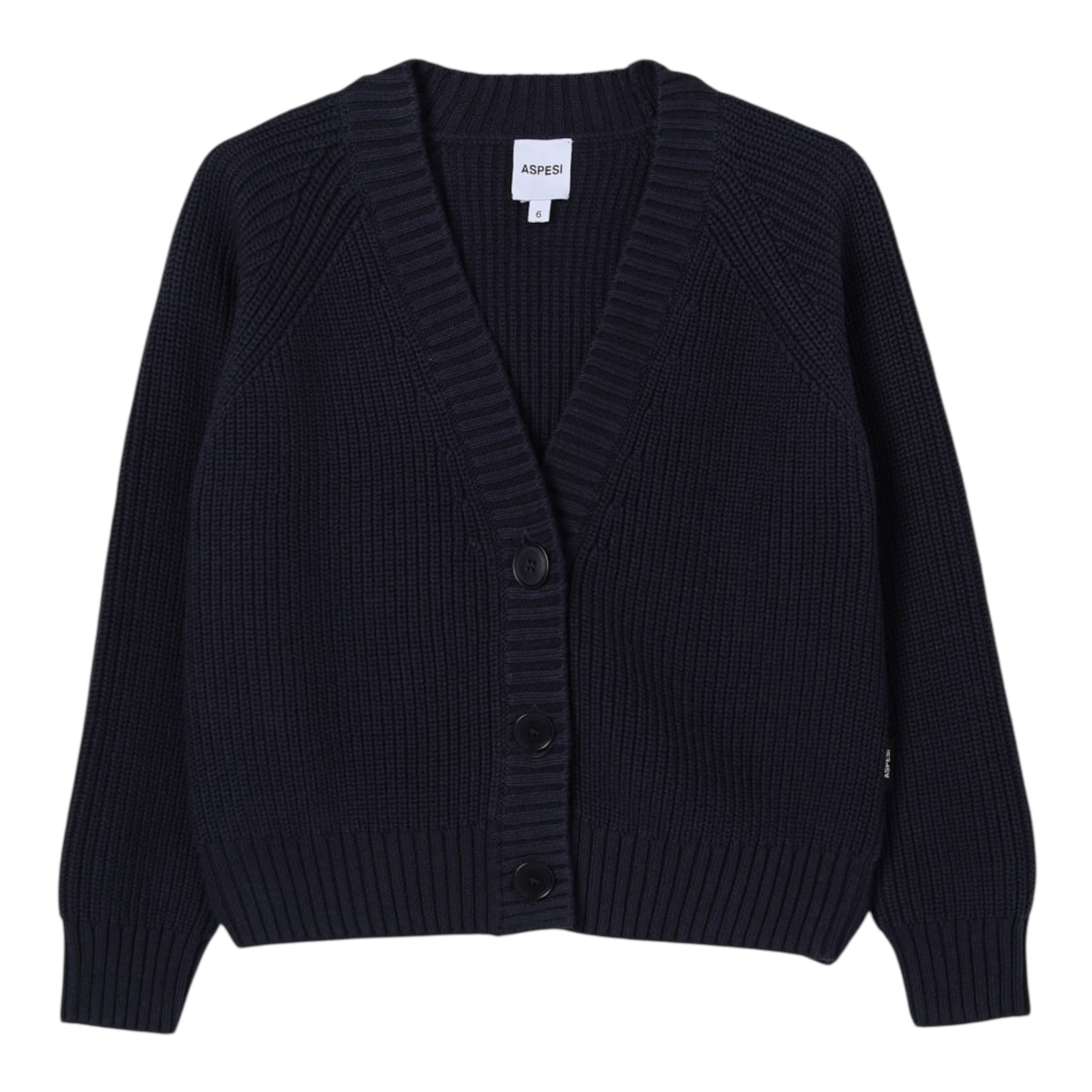 Aspesi Cardigan Tinta Unita con Bottoni per Bambino S25004GFEM110 BLU ASPESI 