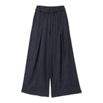 Aspesi Pantalone Modello A Palazzo con Fantasia A Righe per Bambina S25075PLN1007 BLU ASPESI 
