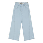 Aspesi Jeans Tinta Unita con Girovita Regolabile per Bambina S25083PLJ0042 AZZURRO ASPESI 