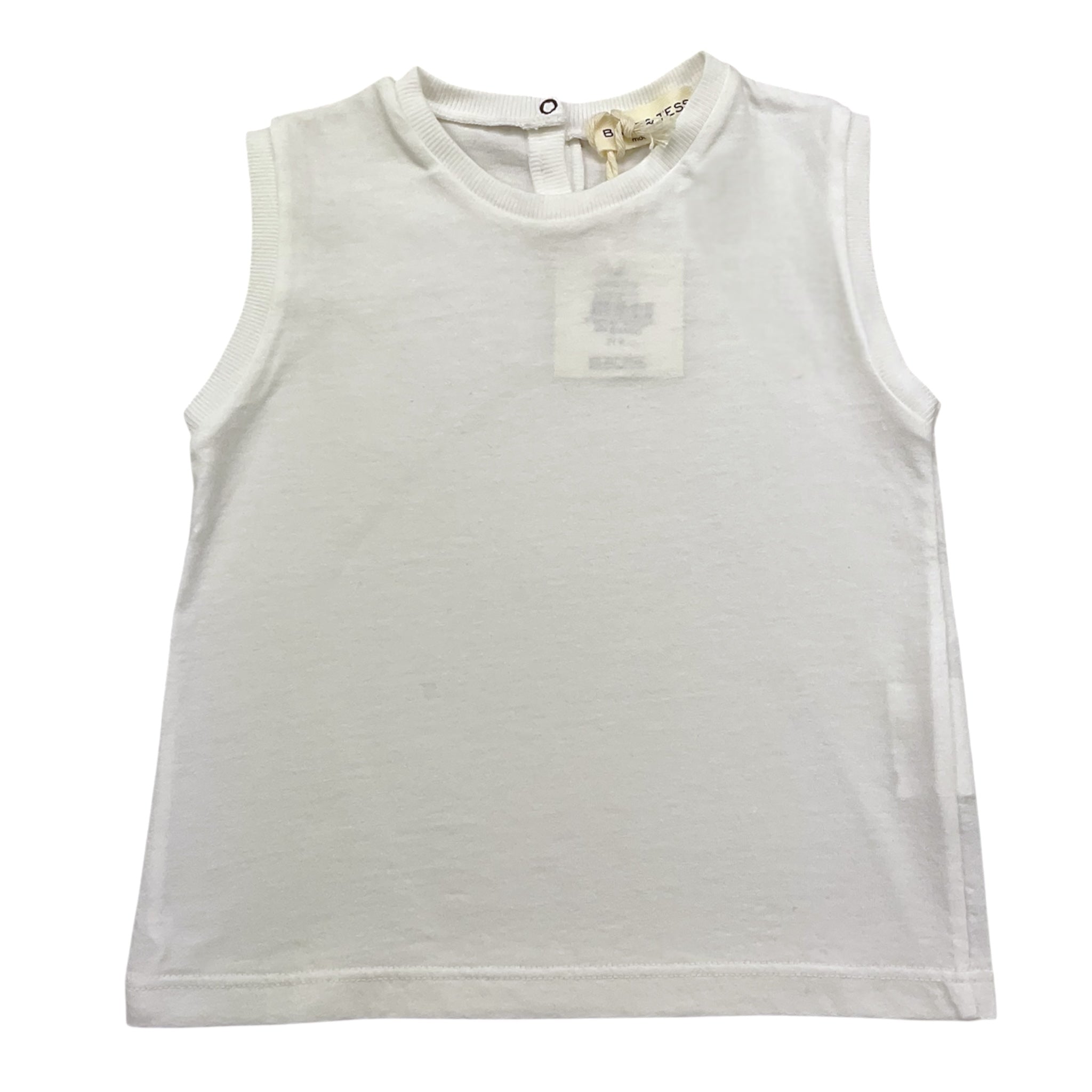 Babe & Tess Canotta Girocollo Tinta Unita per Neonato 22518117 BIANCO BABE & TESS 