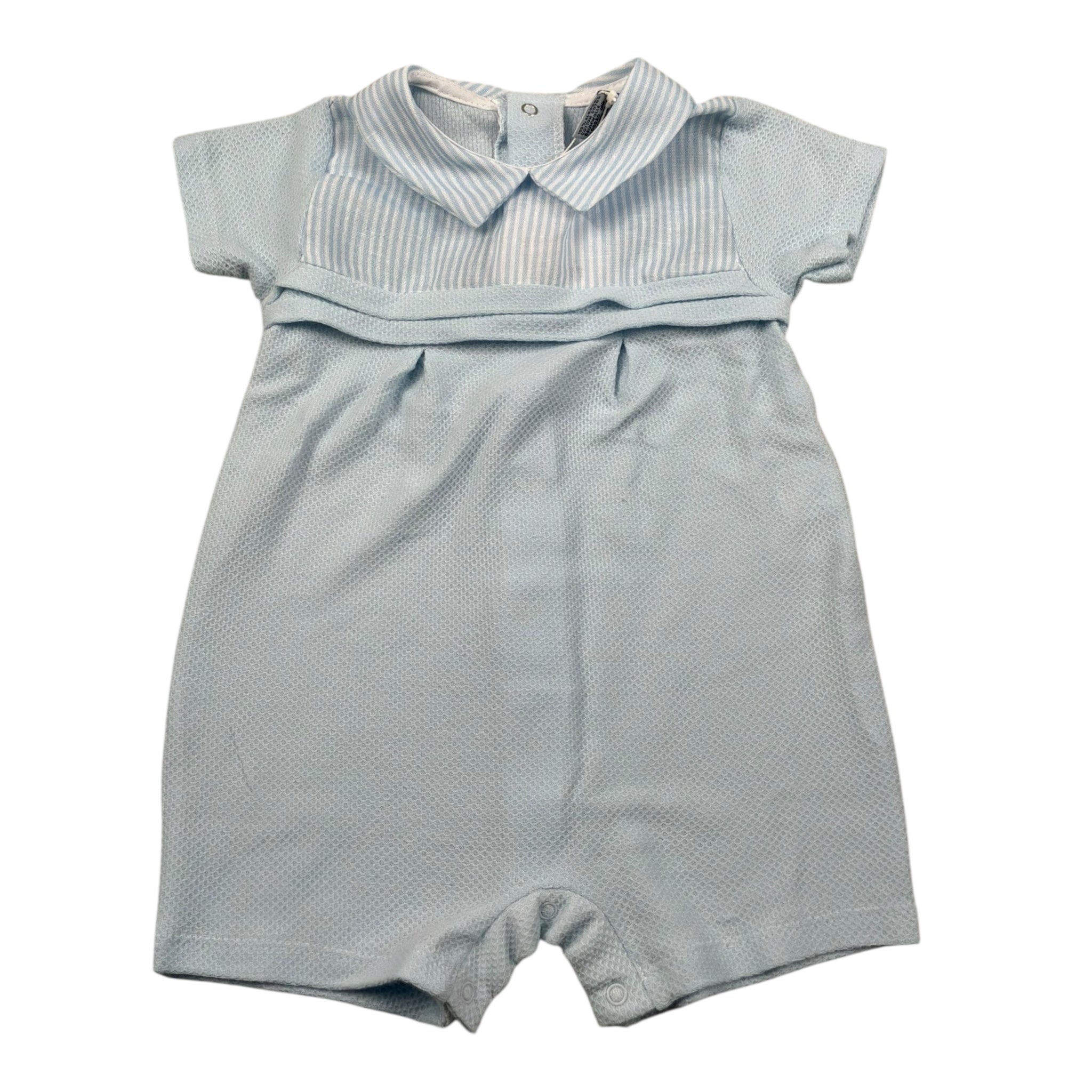Babidu Pagliaccetto Mezza Manica Tinta Unita per Neonato 13371 AZZURRO BABIDU 