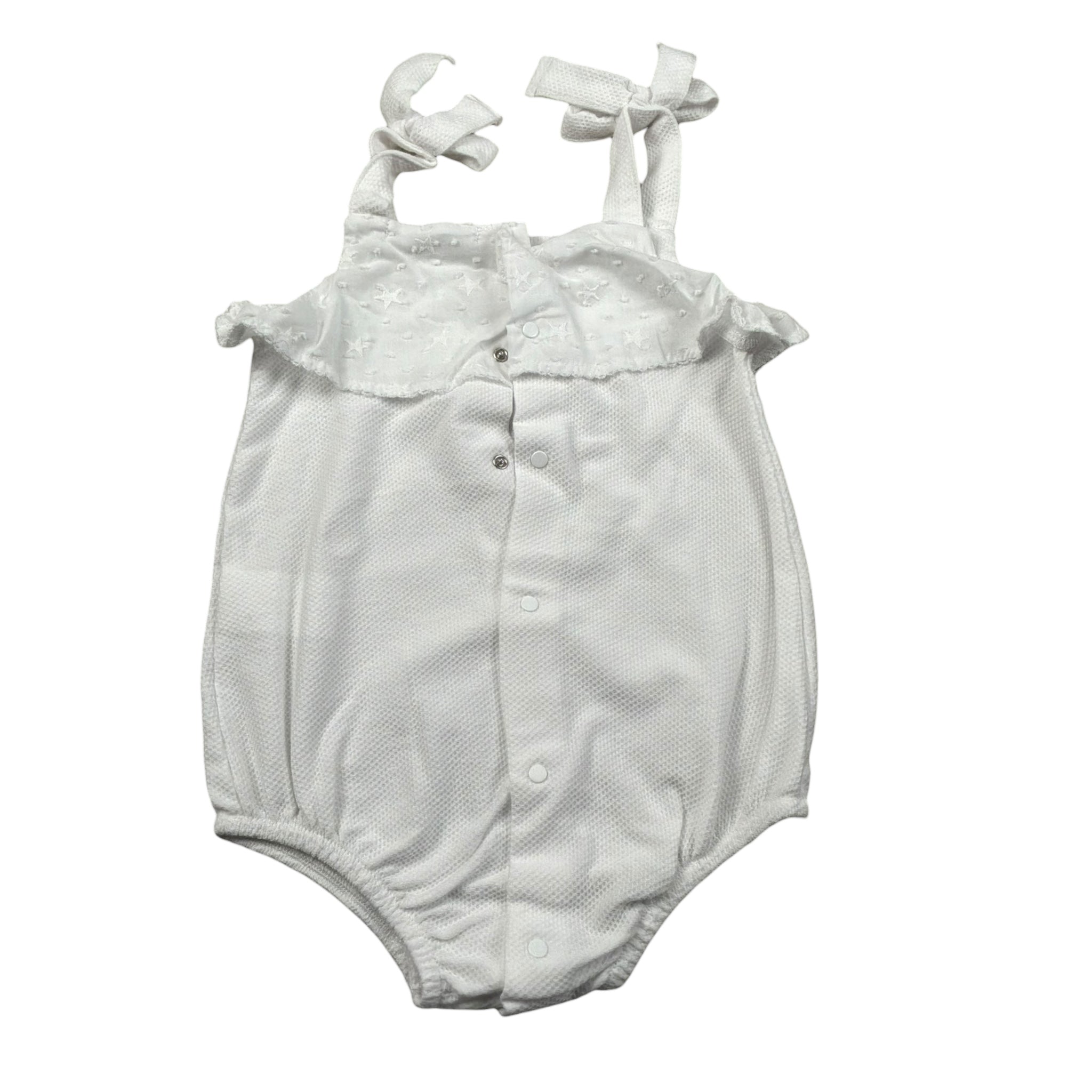 Babidu Pagliaccetto Giromanica Tinta Unita per Neonata 33330 BIANCO BABIDU 