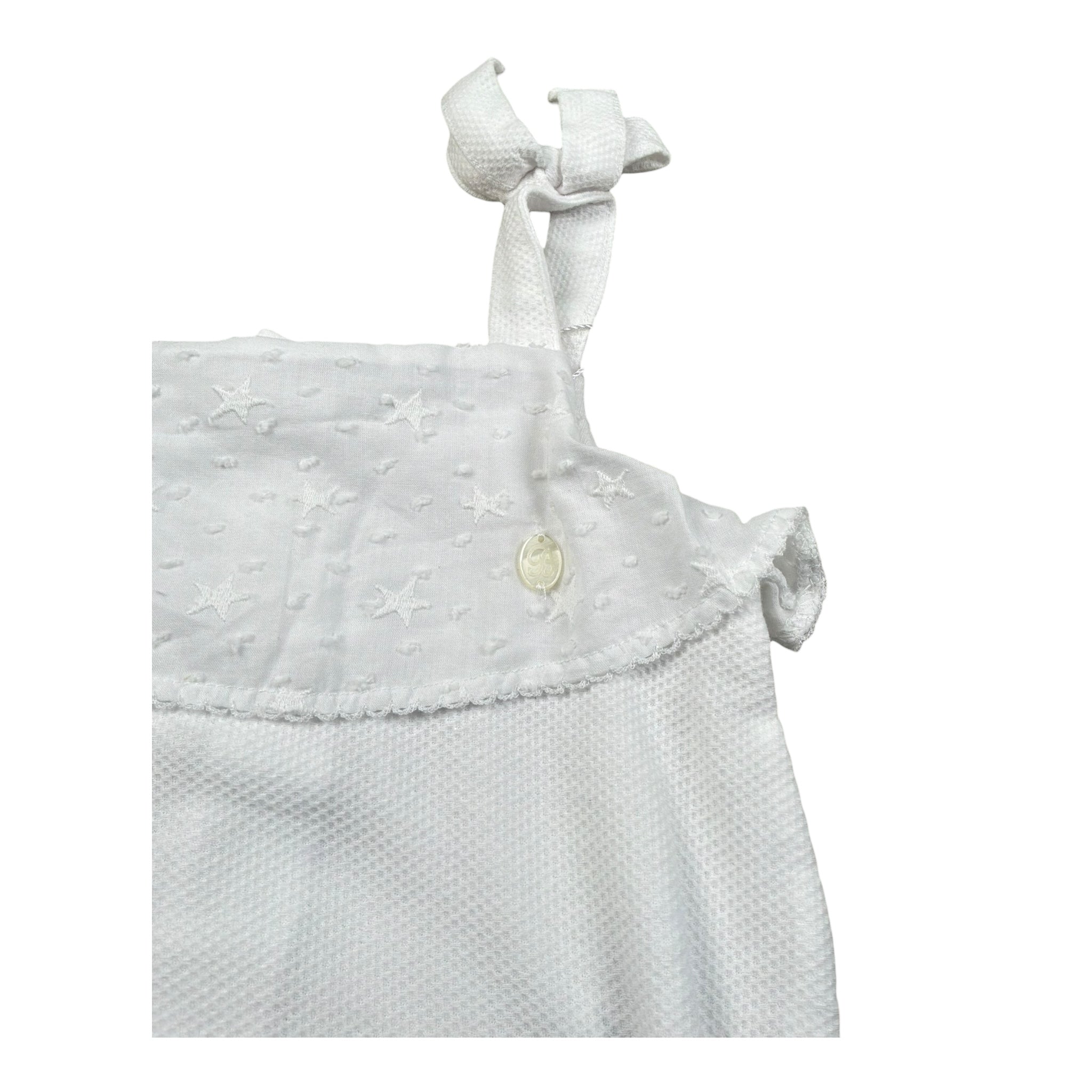 Babidu Pagliaccetto Giromanica Tinta Unita per Neonata 33330 BIANCO BABIDU 