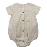 Babidu Pagliaccetto Tinta Unita Mezza Manica per Neonata 34402 BEIGE BABIDU 