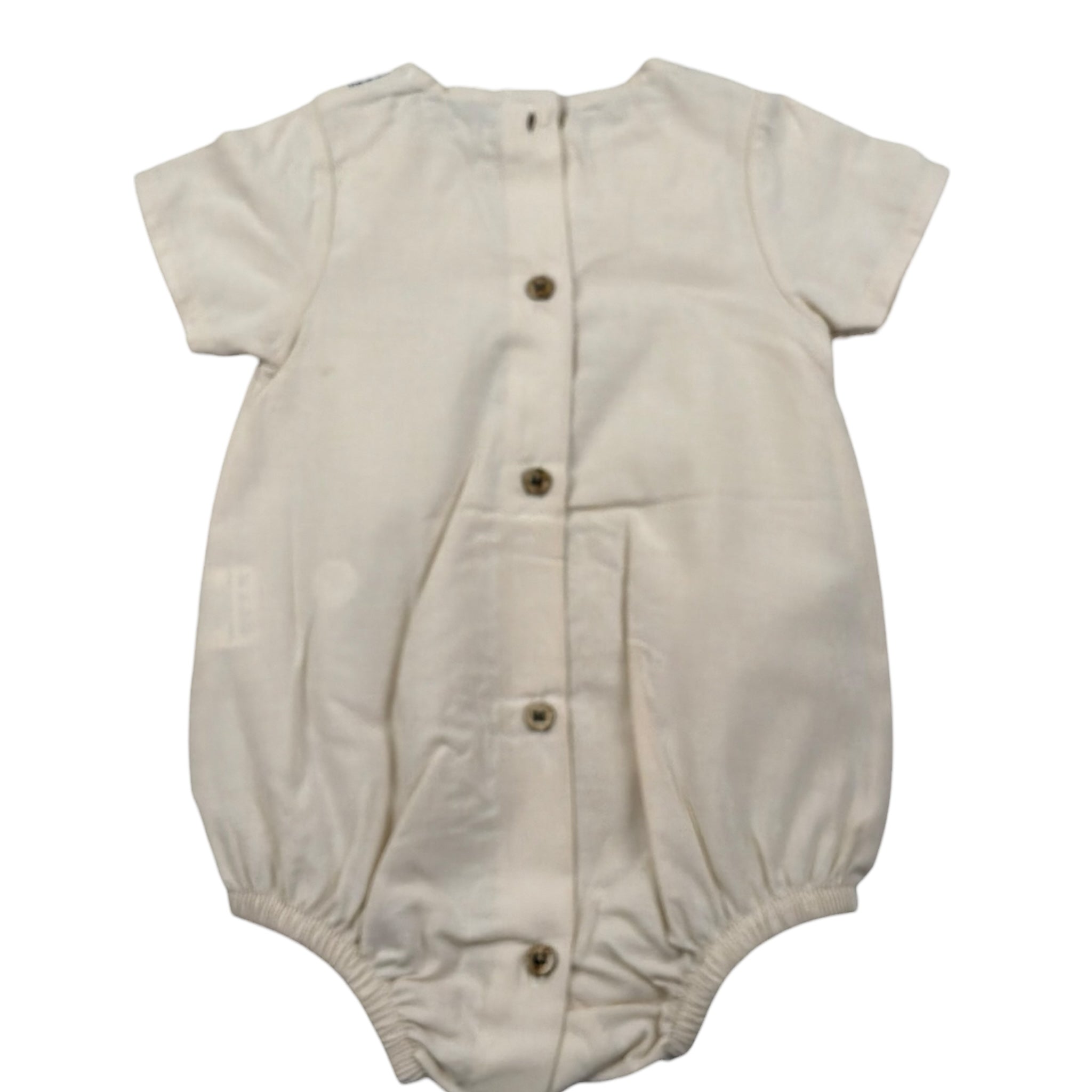 Babidu Pagliaccetto Tinta Unita Mezza Manica per Neonata 34402 BEIGE BABIDU 