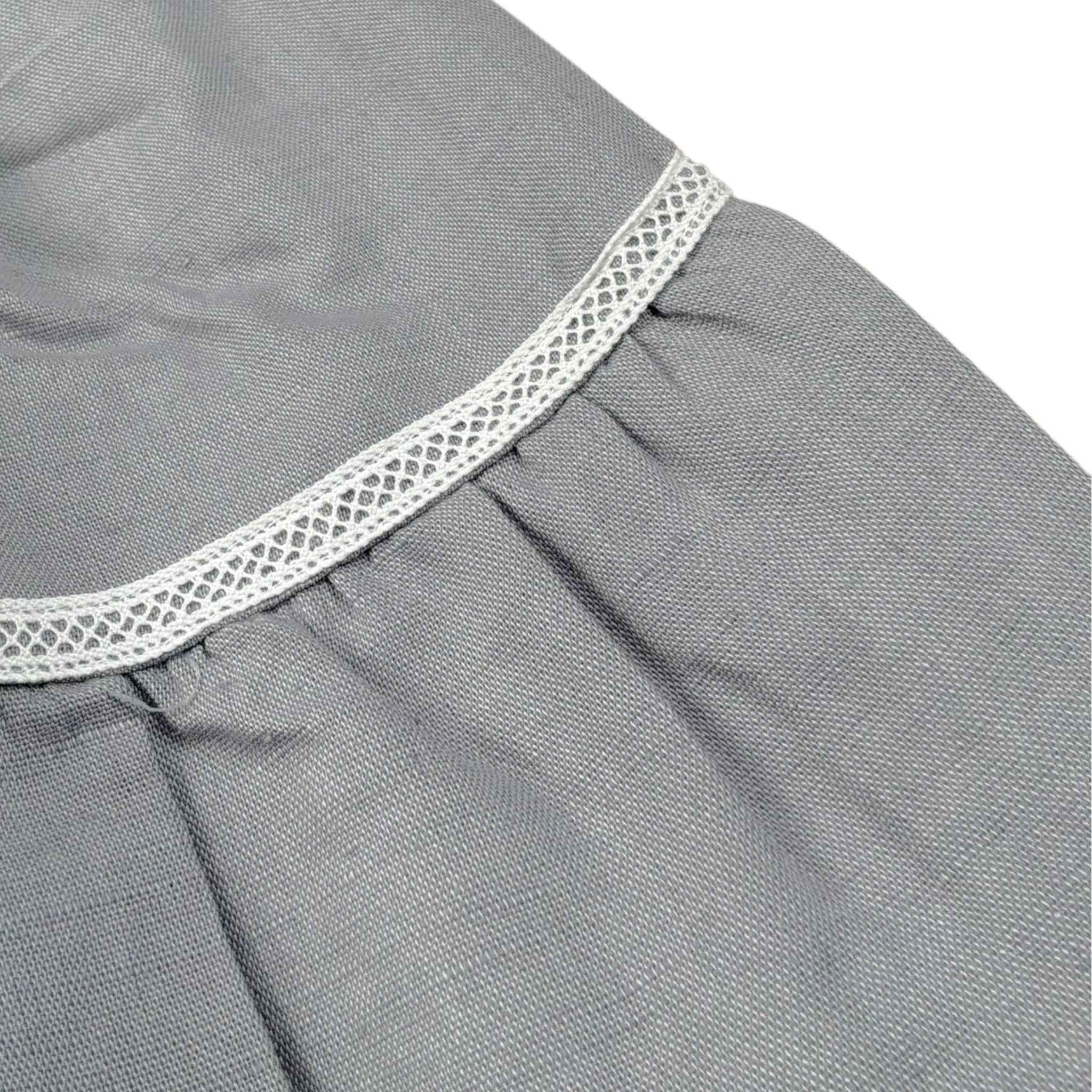 Babidu Abito Tinta Unita con Fiocco per Neonata 91405 GRIGIO BABIDU 