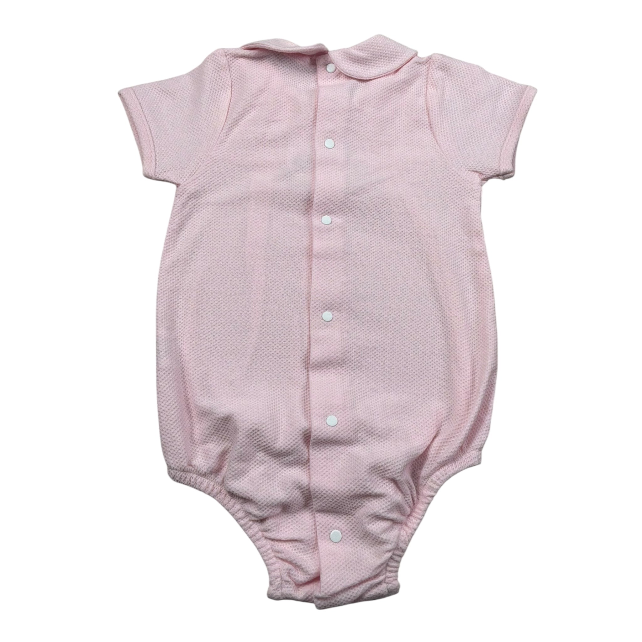 Babidu Pagliaccetto Mezza Manica Tinta Unita per Neonata BBDP ROSA BABIDU 