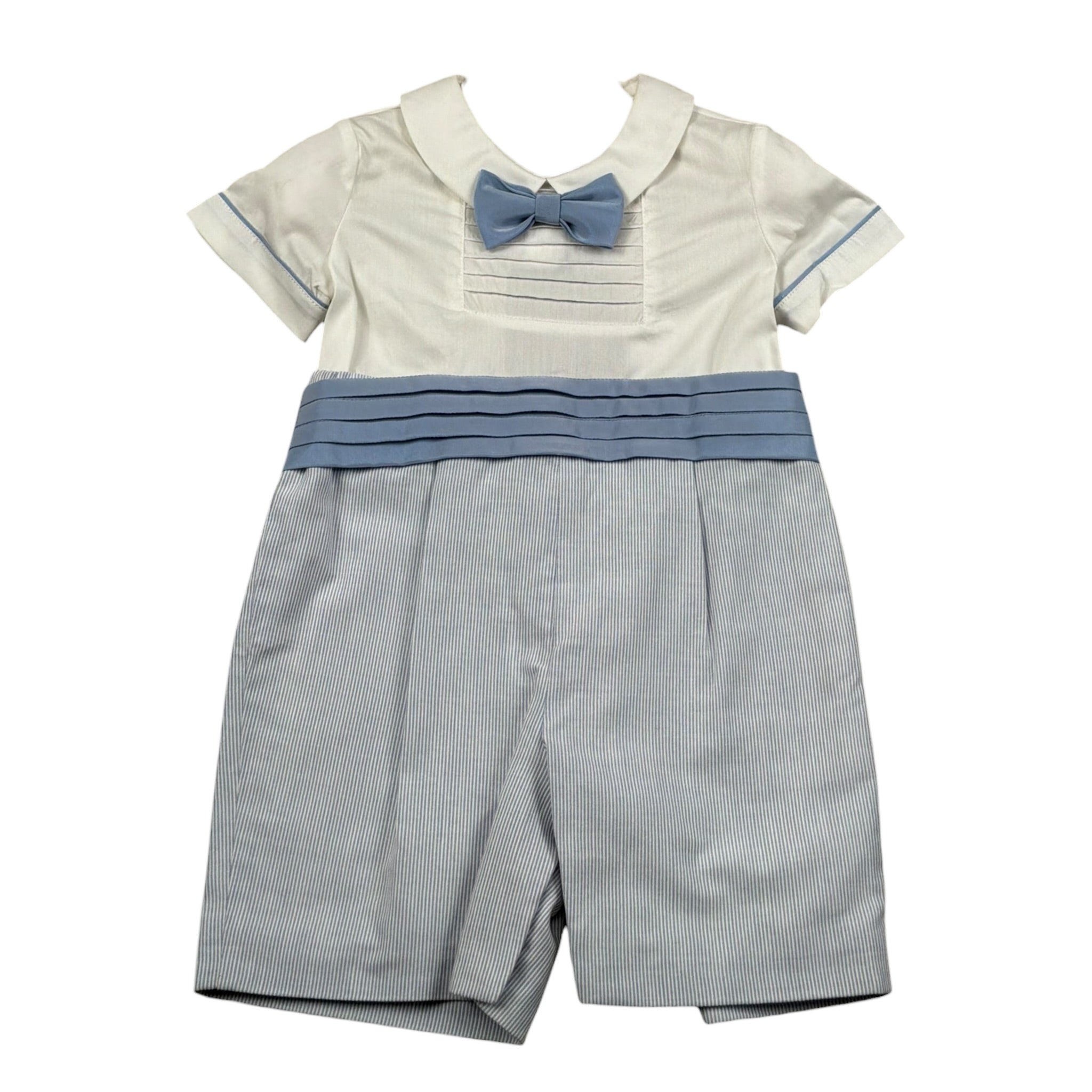 Baby A. Pagliaccetto Mezza Manica Bicolore per Neonato A2110 BIANCO/AZZURRO BABY A. 