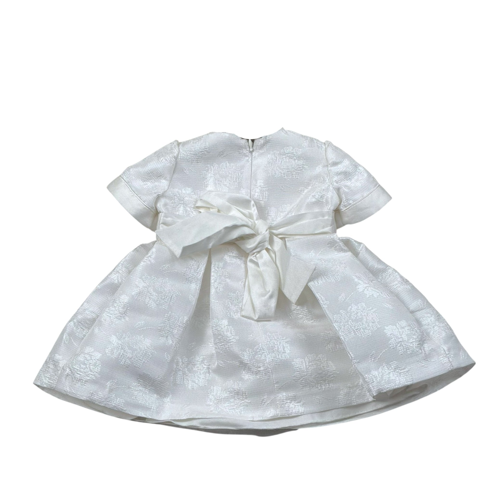 Baby A. Abito Cerimnia Tinta Unita con Fiocco per Neonata H2216N BIANCO BABY A. 