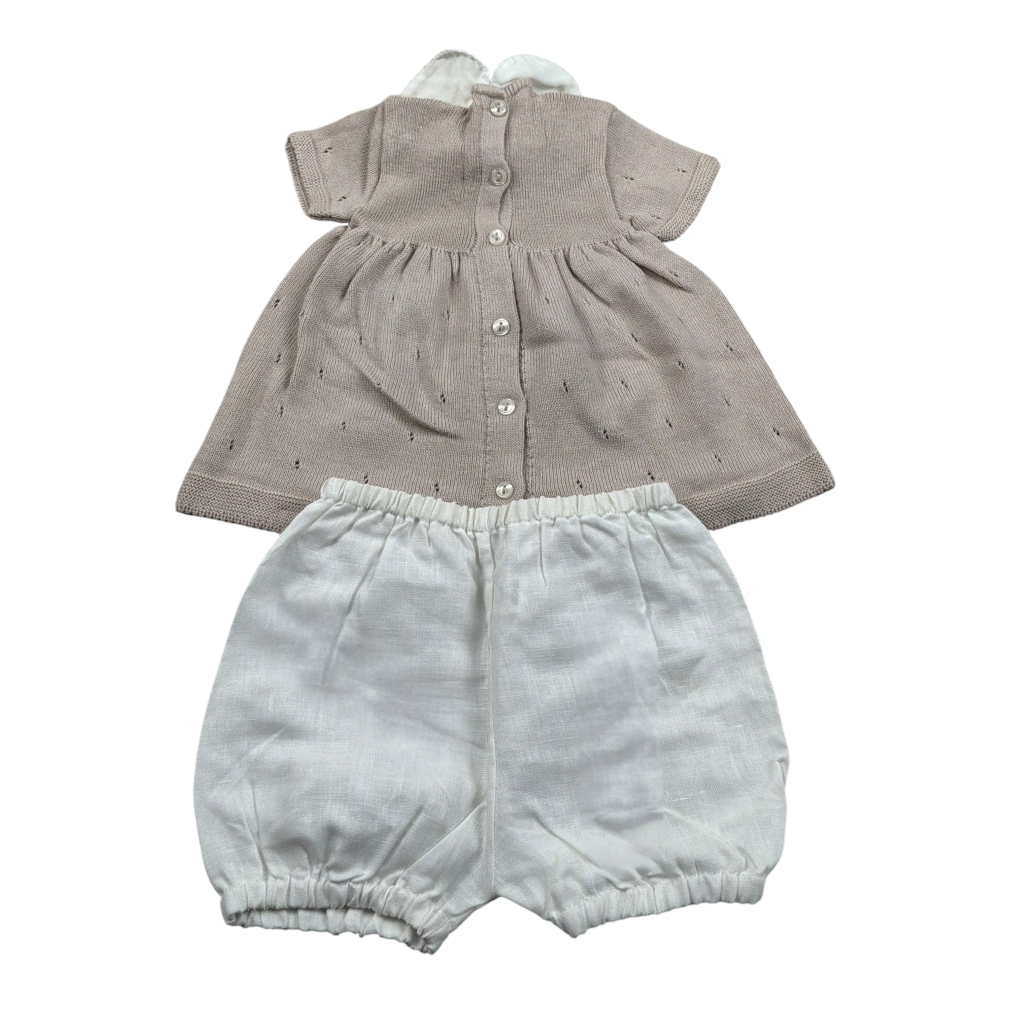 Baby Lord Completo 2 Pezzi T-Shirt-Culotte Beige per Neonata CMPB BEIGE BABY LORD 