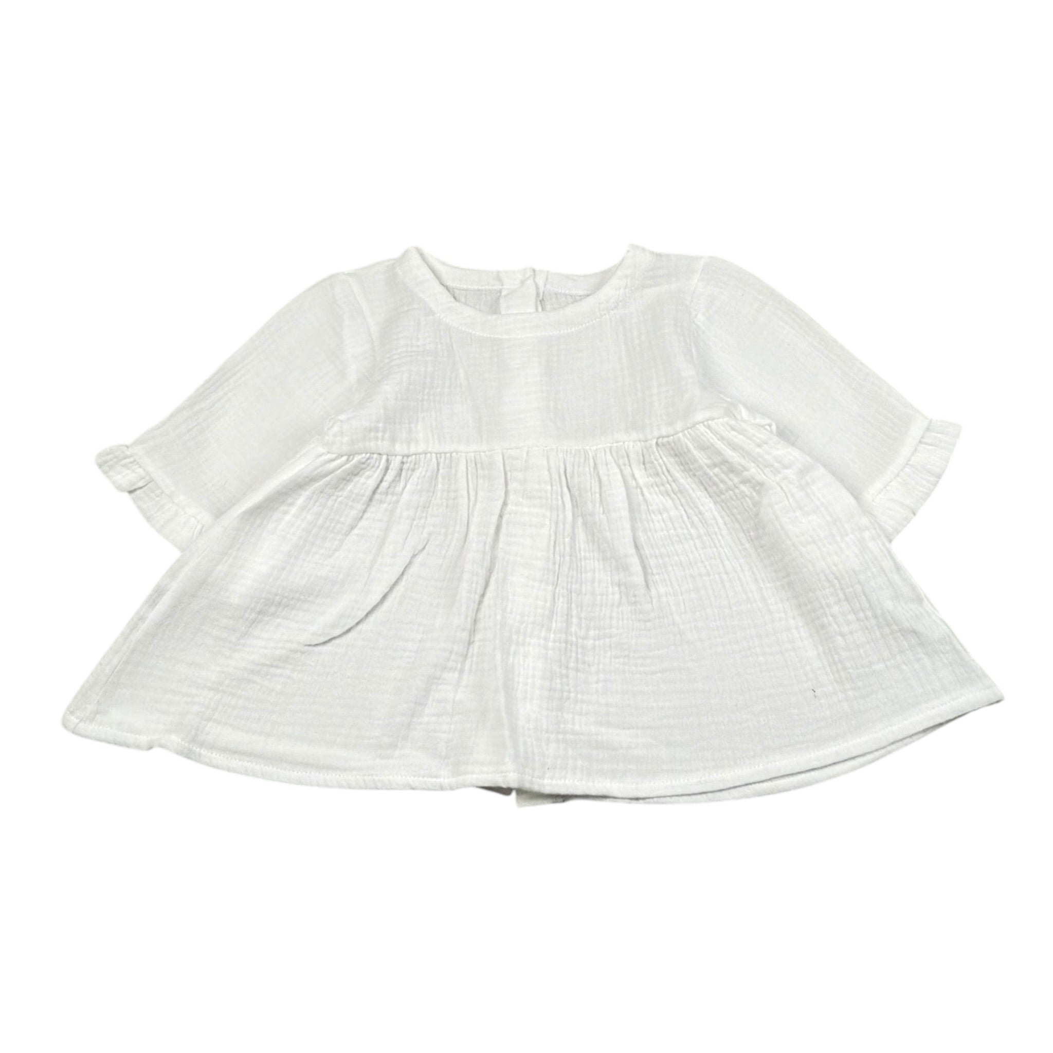 Babyvip Camicia Tinta Unita con Bottoni per Neonata T1353 BIANCO BABYVIP 