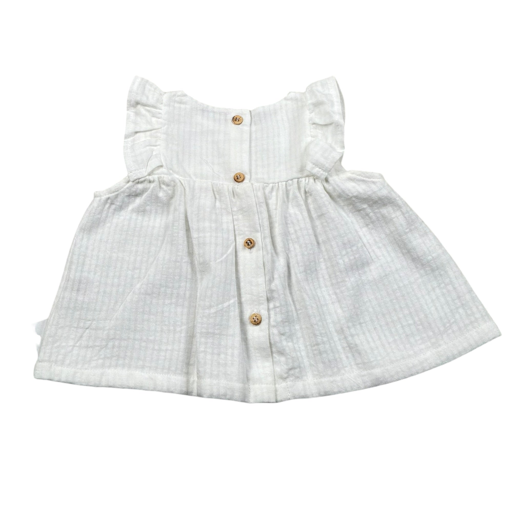 Babyvip Camicia Tinta Unita Giromanica per Neonata T1355 BIANCO BABYVIP 