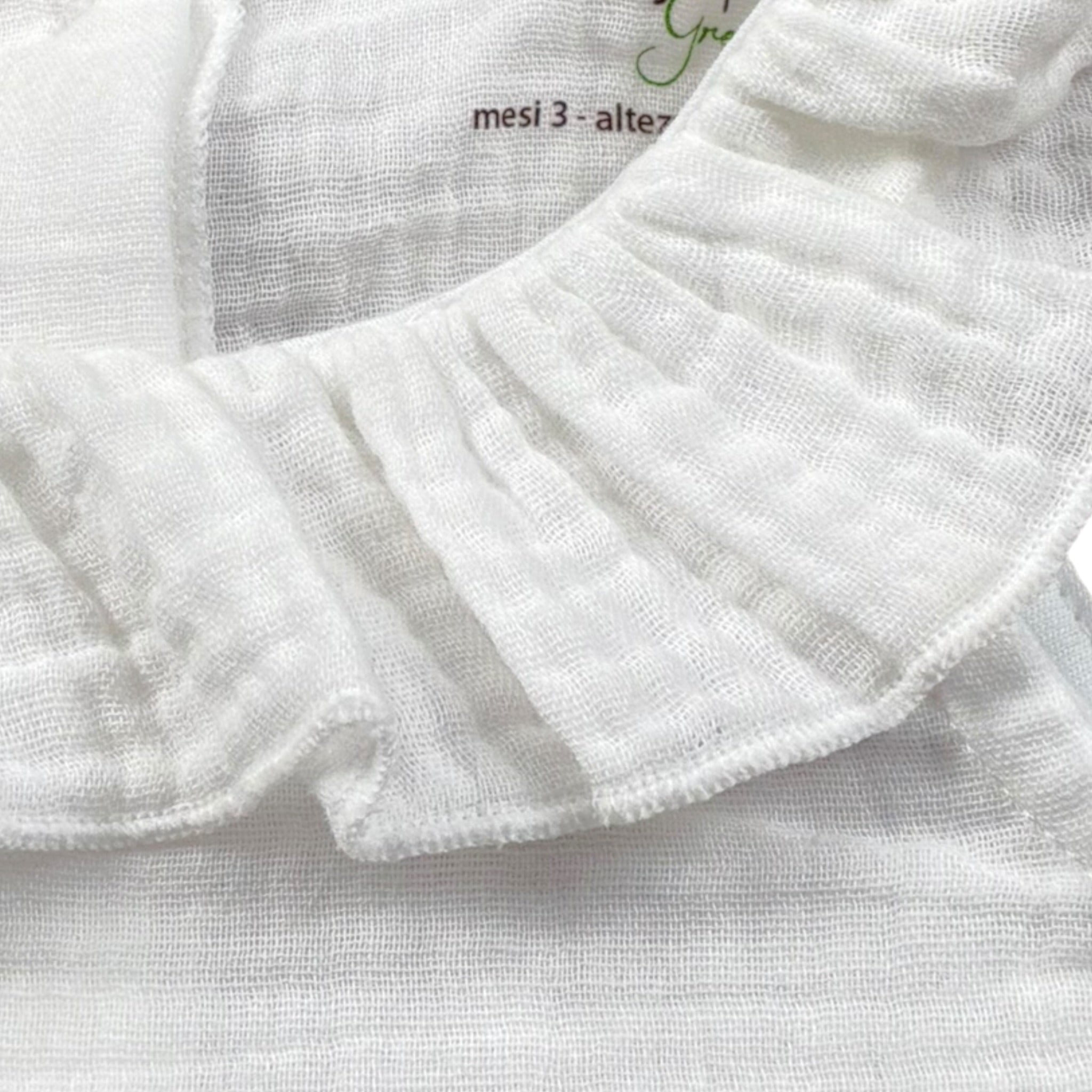 Babyvip Camicia Giromanica Tinta Unita con Colletto per Neonata T1562 BIANCO BABYVIP 