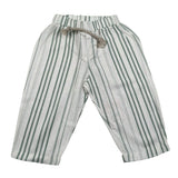 Babyvip Pantalone Tinta Unita con Fantasia A Righe per Neonato T7709 BIANCO BABYVIP 