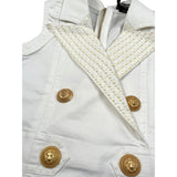 Balmain Abito Giromanica Tinta Unita con Applicazioni per Bambina BS1C12 BIANCO BALMAIN 