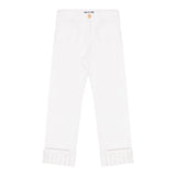Balmain Jeans tinta unita con 5 Tasche Panna per Bambina BU6Q90 PANNA BALMAIN 