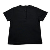 Balmain T-Shirt Girocollo Tinta Unita con Stampa per Neonato BW8541X NERO BALMAIN 