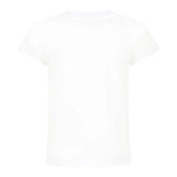 Balmain T-Shirt Girocollo Tinta Unita con Logo per Bambina BW8A91X BIANCO BALMAIN 