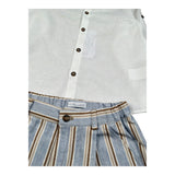 Barcellino Completo 2 Pezzi Camicia-Bermuda per Bambino 120110NJX BIANCO BARCELLINO 
