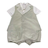 Barcellino Completo 2 Pezzi Body-Pagliaccetto per Neonato 120711 BIANCO/GRIGIO BARCELLINO 