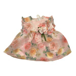 Barcellino Camicia-Coulotte Bicolore con Fantasia Fiori per Neonata 9721 ROSA BARCELLINO 