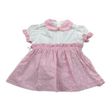 Bear Pagliaccetto Bicolore Traforato per Neonata CARLOTTA BIANCO/ROSA BEAR 