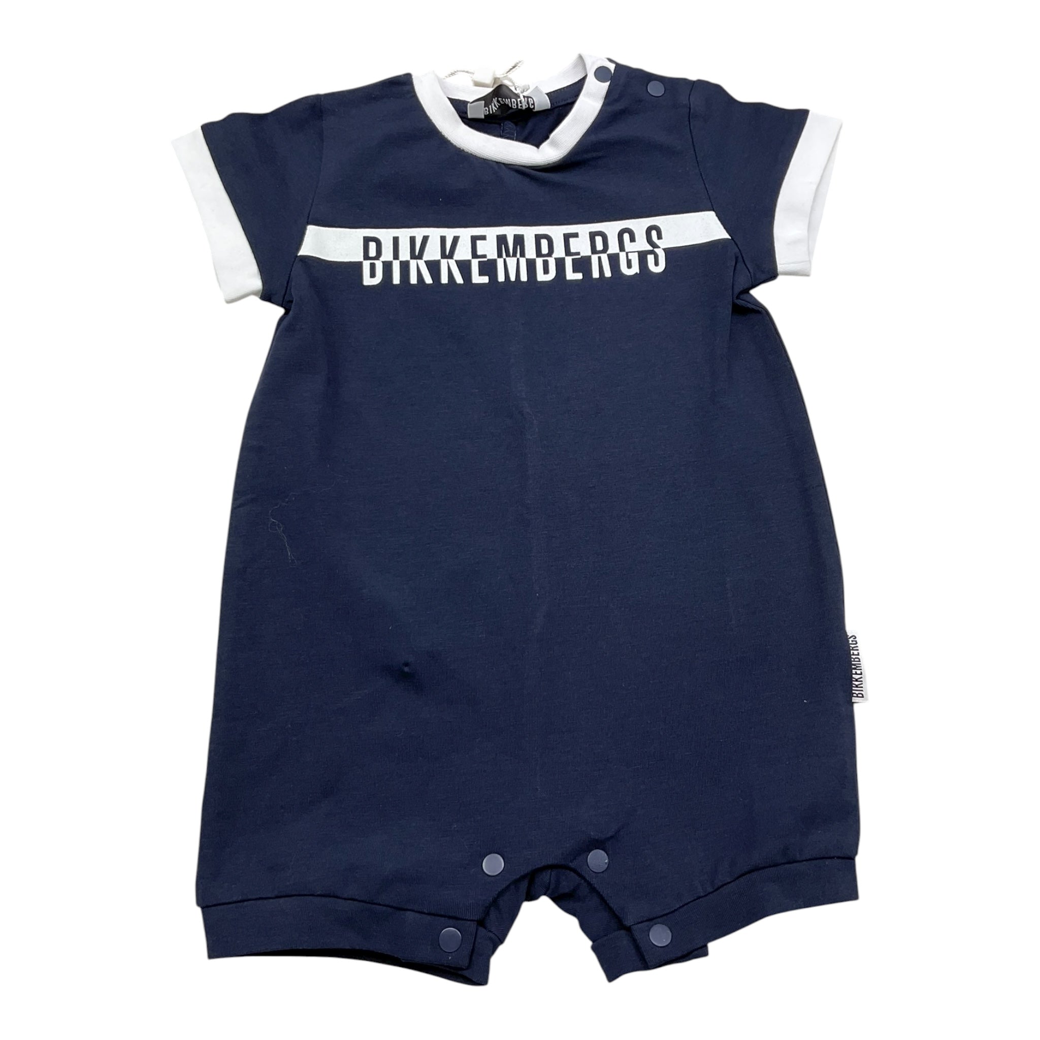 Bikkembergs Pagliaccetto Mezza Manica Tinta Unita per Neonato BK1773 BLU BiKKEMBERGS 
