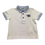 Bikkembergs Polo Mezza Manica Tinta Unita con Colletto In Contrasto per Neonato BK2184 BIANCO BiKKEMBERGS 