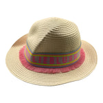 Billieblush Cappello Paglia Tinta Unita con Applicazioni per Bambina U20758 BEIGE BillIEBLUSH 