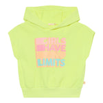 Billieblush Felpa Smanicata Tinta Unita con Cappuccio per Bambina U20846X GIALLO FLUO BillIEBLUSH 