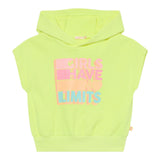 Billieblush Felpa Smanicata Tinta Unita con Cappuccio per Bambina U20846X GIALLO FLUO BillIEBLUSH 