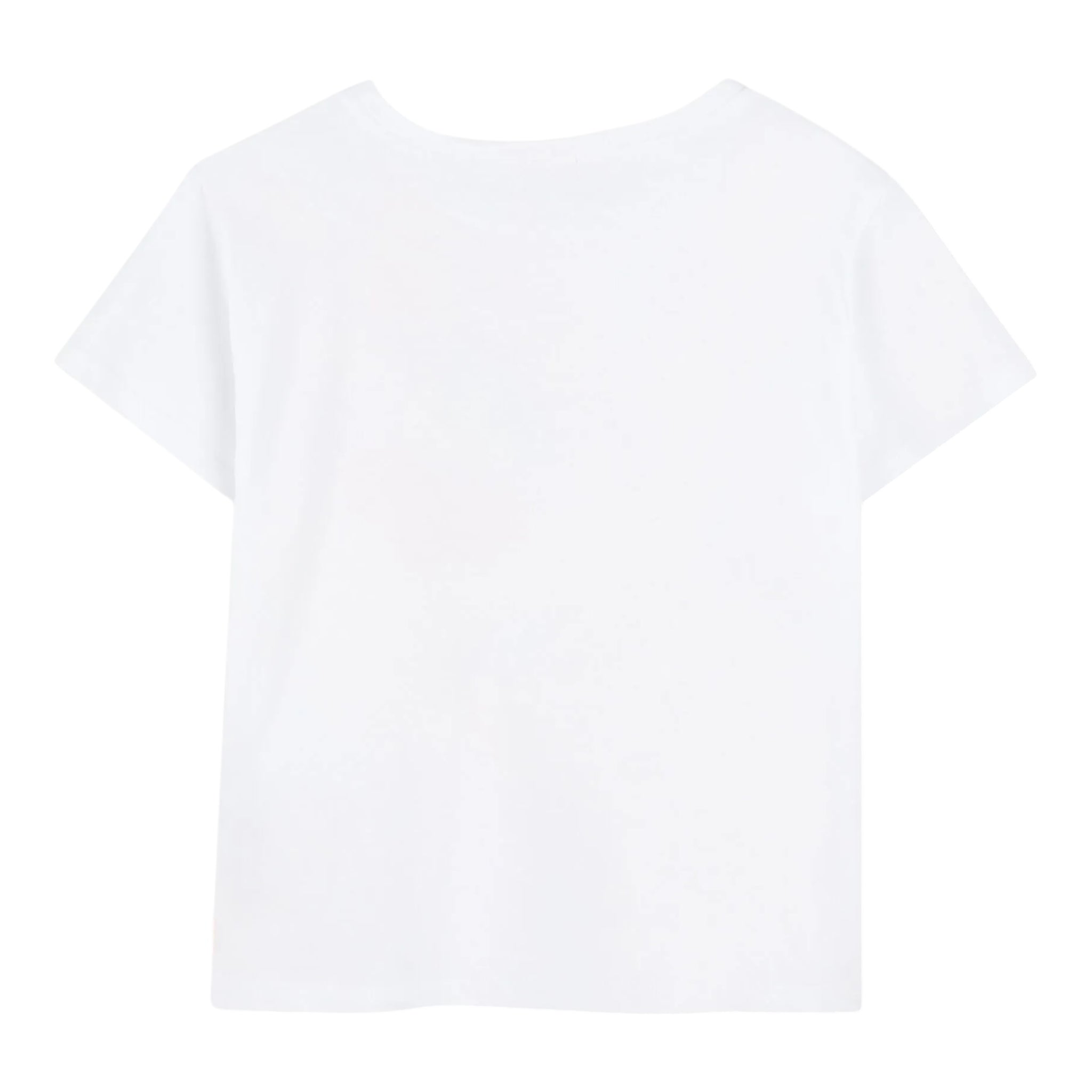 Billieblush T-Shirt Tinta Unita Girocollo con Stampa per Bambina U20929 BIANCO BillIEBLUSH 