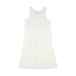 Billieblush Abito Tinta Unita con Fiori Giromanica per Bambina U21132J BIANCO BillIEBLUSH 