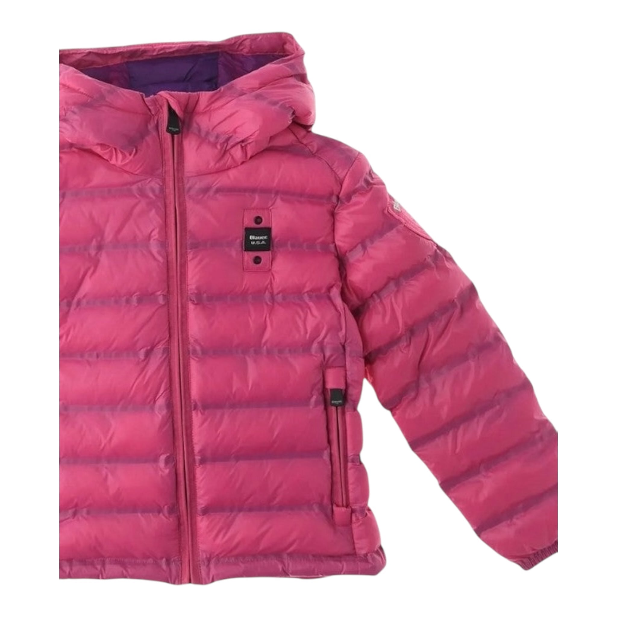 Blauer Giubbino Tinta Unita con Zip E Cappuccio per Bambina 24BLGC02368 ROSA BLAUER 